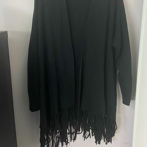 Laura plus fringe trim Cardigan